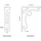 Ekena Millwork Orleans Wrought Iron Bracket, (Triple center brace), Antiqued Warm Silver 2"W x 7 1/2"D x 10"H BKTM02X07X10TOLAWS - alternate 3